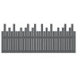 vidaXL Cabecero de cama de pared madera maciza pino gris 204x3x80 cm vidaXL Cabecero de cama de pared madera maciza pino gris 204x3x80 cm