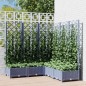 vidaXL Jardinera con enrejado PP gris oscuro 120x120x121,5 cm vidaXL Jardinera con enrejado PP gris oscuro 120x120x121,5 cm