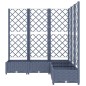vidaXL Jardinera con enrejado PP gris oscuro 120x120x121,5 cm vidaXL Jardinera con enrejado PP gris oscuro 120x120x121,5 cm