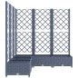 vidaXL Jardinera con enrejado PP gris oscuro 120x120x121,5 cm vidaXL Jardinera con enrejado PP gris oscuro 120x120x121,5 cm