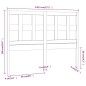 vidaXL Cabecero de cama madera maciza de pino gris 145,5x4x100 cm vidaXL Cabecero de cama madera maciza de pino gris 145,5x4x100 cm