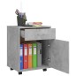 vidaXL Armario ruedas madera contrachapada gris hormigón 45x38x54 cm vidaXL Armario ruedas madera contrachapada gris hormigón 45x38x54 cm