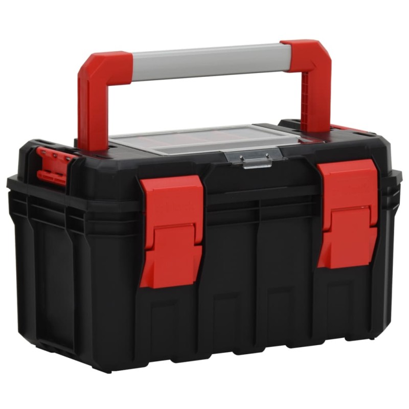vidaXL Caja de herramientas negra y roja 45x28x26,5 cm vidaXL Caja de herramientas negra y roja 45x28x26,5 cm