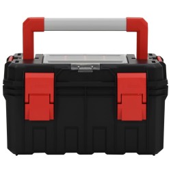 vidaXL Caja de herramientas negra y roja 45x28x26,5 cm