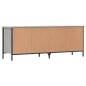 vidaXL Zapatero madera de ingeniería gris Sonoma 131x35x50 cm vidaXL Zapatero madera de ingeniería gris Sonoma 131x35x50 cm