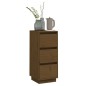 vidaXL Aparador de madera maciza de pino marrón miel 32x34x75 cm vidaXL Aparador de madera maciza de pino marrón miel 32x34x75 cm
