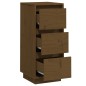 vidaXL Aparador de madera maciza de pino marrón miel 32x34x75 cm vidaXL Aparador de madera maciza de pino marrón miel 32x34x75 cm