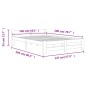 vidaXL Estructura de cama madera maciza de pino gris oscuro 140x200 cm