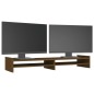 vidaXL Soporte de monitor madera maciza pino marrón miel 100x27x15 cm vidaXL Soporte de monitor madera maciza pino marrón miel 100x27x15 cm