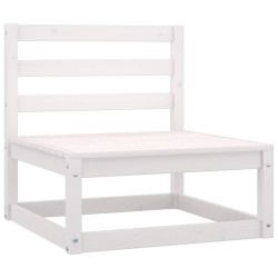 vidaXL Sofás central de jardín 2 unidades blanco madera maciza de pino