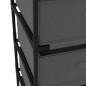 vidaXL Estante de almacenamiento 4 cestas de tela acero gris vidaXL Estante de almacenamiento 4 cestas de tela acero gris