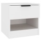 vidaXL Mesita de noche madera contrachapada color blanco