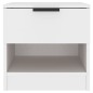 vidaXL Mesita de noche madera contrachapada color blanco