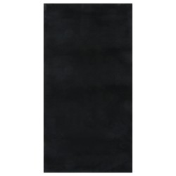 vidaXL Alfombra de pelo corto esponjoso suave lavable negra 80x150 cm