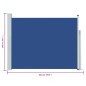 vidaXL Toldo lateral retráctil para patio azul 140x500 cm vidaXL Toldo lateral retráctil para patio azul 140x500 cm