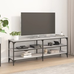 vidaXL Mueble de TV madera contrachapada gris Sonoma 140x30x50 cm
