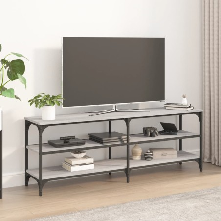 vidaXL Mueble de TV madera contrachapada gris Sonoma 140x30x50 cm