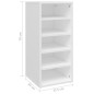 vidaXL Mueble zapatero de madera contrachapada blanco 31,5x35x70 cm vidaXL Mueble zapatero de madera contrachapada blanco 31,5x35x70 cm