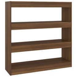 vidaXL Estantería/divisor de espacios roble marrón 100x30x103 cm