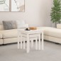 vidaXL Mesas apilables 3 piezas madera maciza de pino blanco vidaXL Mesas apilables 3 piezas madera maciza de pino blanco