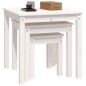 vidaXL Mesas apilables 3 piezas madera maciza de pino blanco vidaXL Mesas apilables 3 piezas madera maciza de pino blanco
