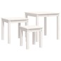 vidaXL Mesas apilables 3 piezas madera maciza de pino blanco vidaXL Mesas apilables 3 piezas madera maciza de pino blanco