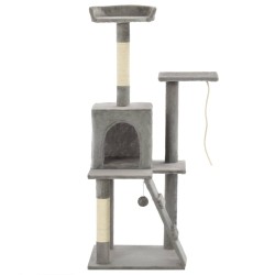 vidaXL Rascador para gatos con poste de sisal 120 cm gris