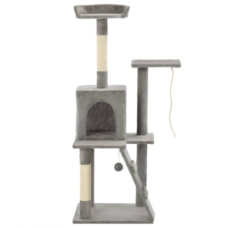 vidaXL Rascador para gatos con poste de sisal 120 cm gris
