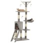 vidaXL Rascador para gatos con poste de sisal 138 cm gris