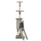 vidaXL Rascador para gatos con poste de sisal 138 cm gris