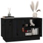 vidaXL Mueble de TV de madera maciza de pino negro 70x34x40 cm