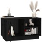 vidaXL Mueble de TV de madera maciza de pino negro 70x34x40 cm