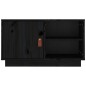 vidaXL Mueble de TV de madera maciza de pino negro 70x34x40 cm
