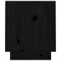 vidaXL Mueble de TV de madera maciza de pino negro 70x34x40 cm
