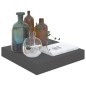 vidaXL Estante flotante de pared 4 uds MDF gris brillo 23x23,5x3,8 cm