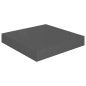 vidaXL Estante flotante de pared 4 uds MDF gris brillo 23x23,5x3,8 cm