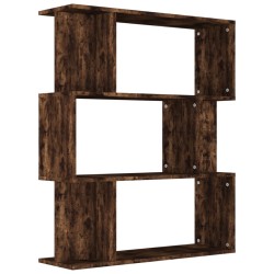 vidaXL Estantería/Biombo madera aglomerada roble ahumado 80x24x96 cm