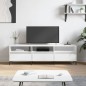 vidaXL Mueble de TV madera contrachapada blanco 150x30x44,5 cm vidaXL Mueble de TV madera contrachapada blanco 150x30x44,5 cm