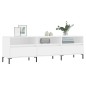 vidaXL Mueble de TV madera contrachapada blanco 150x30x44,5 cm vidaXL Mueble de TV madera contrachapada blanco 150x30x44,5 cm