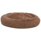 vidaXL Cojín lavable para perros y gatos felpa marrón 90x90x16 cm