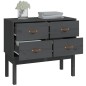 vidaXL Mueble consola de madera maciza de pino gris 90x40x78 cm vidaXL Mueble consola de madera maciza de pino gris 90x40x78 cm