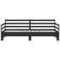vidaXL Sofá cama extraíble madera maciza de pino negro 2x(90x200) cm