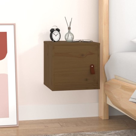vidaXL Armario de pared madera maciza de pino marrón miel 31,5x30x30cm