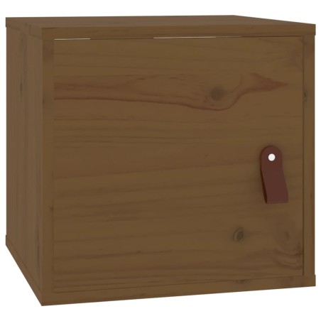 vidaXL Armario de pared madera maciza de pino marrón miel 31,5x30x30cm