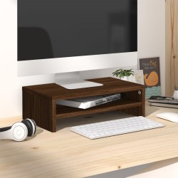 vidaXL Soporte de monitor madera contrachapada roble marrón 42x24x13cm