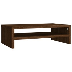 vidaXL Soporte de monitor madera contrachapada roble marrón 42x24x13cm