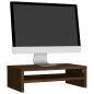 vidaXL Soporte de monitor madera contrachapada roble marrón 42x24x13cm