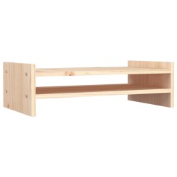 vidaXL Soporte para monitor madera maciza de pino 50x27x15 cm