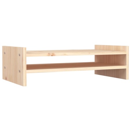 vidaXL Soporte para monitor madera maciza de pino 50x27x15 cm