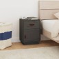 vidaXL Mesita de noche madera maciza de pino gris 40x34x55 cm vidaXL Mesita de noche madera maciza de pino gris 40x34x55 cm